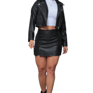 Short Saia com Botão Fake